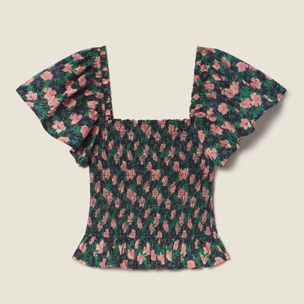 Trovata Birds of Paradis Evie Blouse Petunia XS NWT